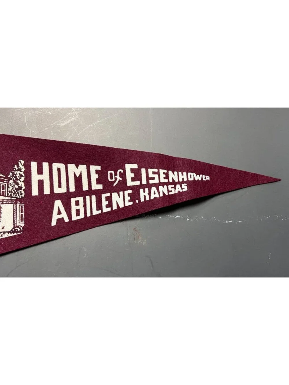 Vintage Home of Eisenhower Abilene, Kansas pennant